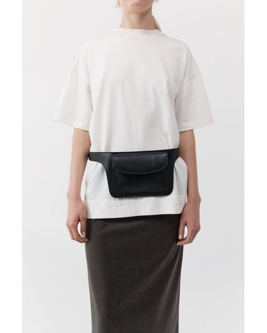St. Agni White Pocket Detail Belt