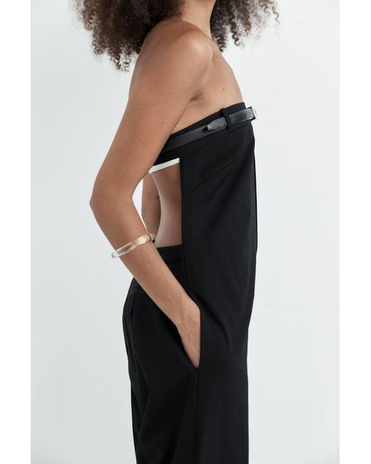 St. Agni Blue Deconstructed Tailored Jumpsuit