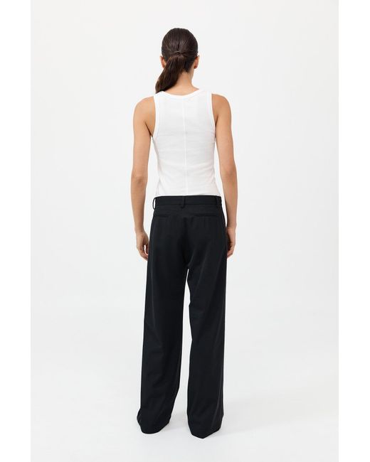 St. Agni White Side Stripe Pants
