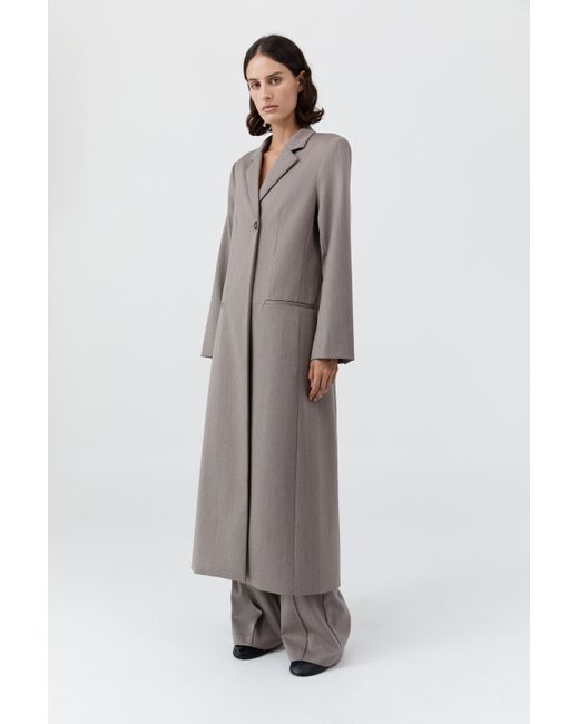 St. Agni Gray Oupa Tailored Coat