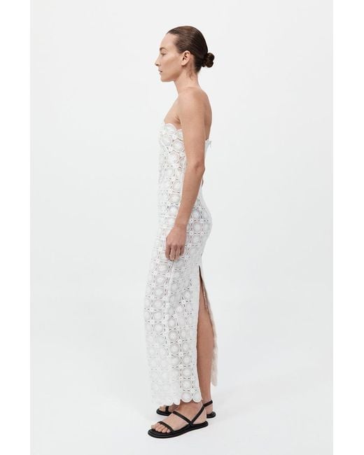 St. Agni White Doily Column Dress