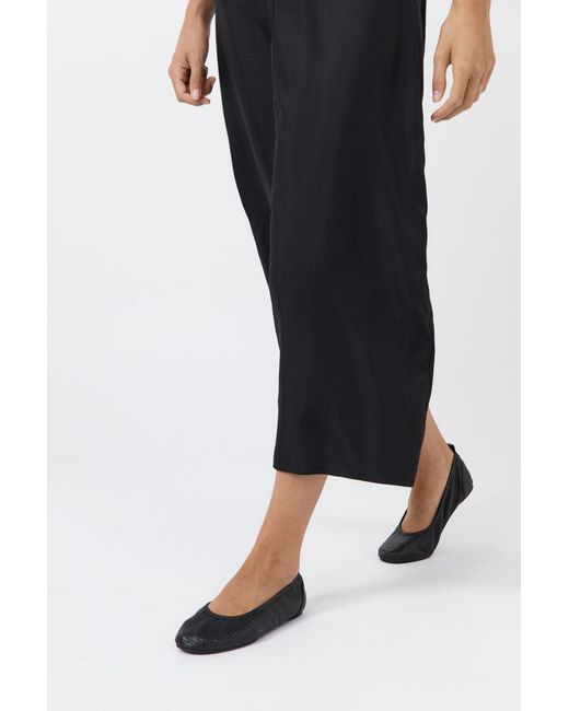 St. Agni Black Minimal Perforated Ballet Flat