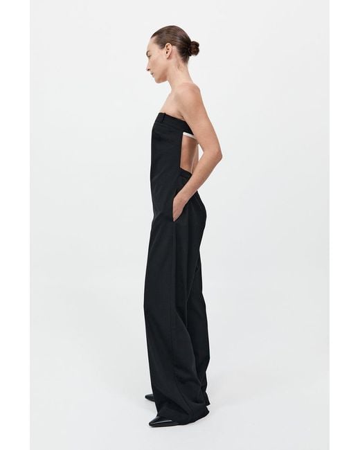 St. Agni Blue Deconstructed Tailored Jumpsuit