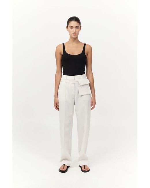 St. Agni White Utility Pocket Pants