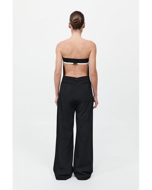 St. Agni Blue Deconstructed Tailored Jumpsuit