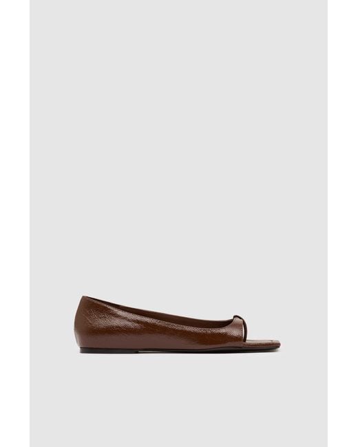 St. Agni White 90S Square Toe Flat