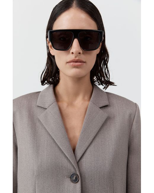 St. Agni Black Linea Oversized Sunglasses