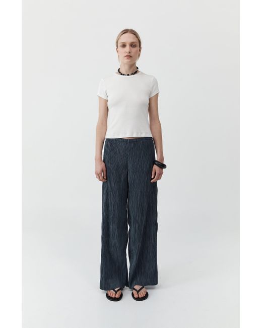 St. Agni White Mini Pleat Pants