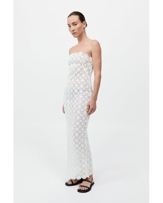 St. Agni White Doily Column Dress