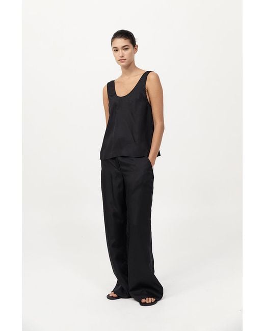 St. Agni Black Jordan Button Up Top