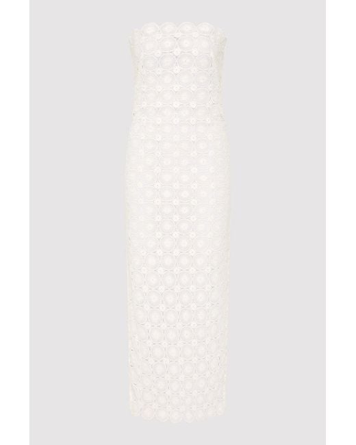 St. Agni White Doily Column Dress