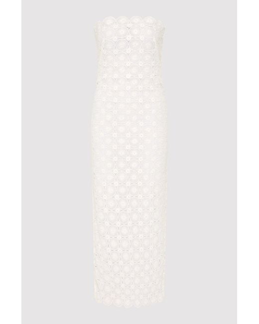 St. Agni White Doily Column Dress