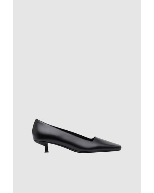 St. Agni White Square Toe Pump