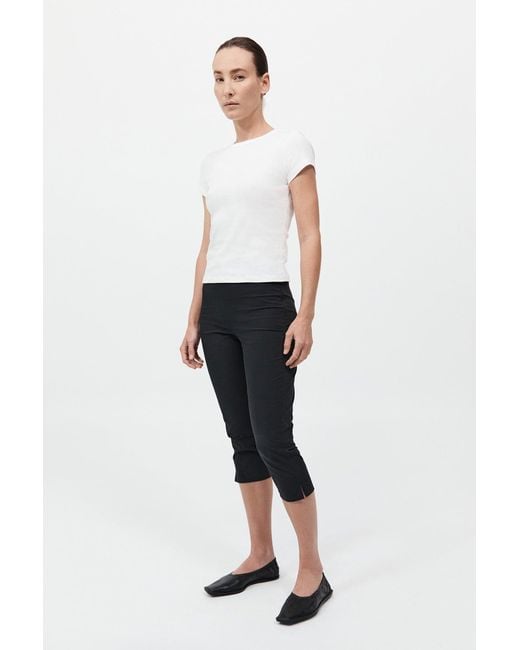 St. Agni White Slim Capri Pant