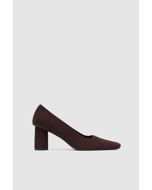 St. Agni White Suede Cylinder Pump
