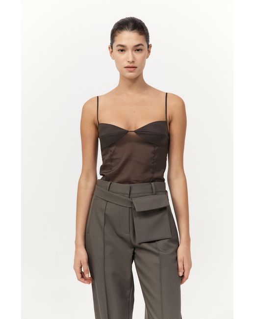 St. Agni Multicolor Transparent Silk Cami