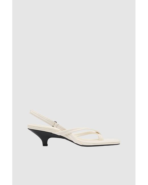St. Agni White Cross Detail Heel