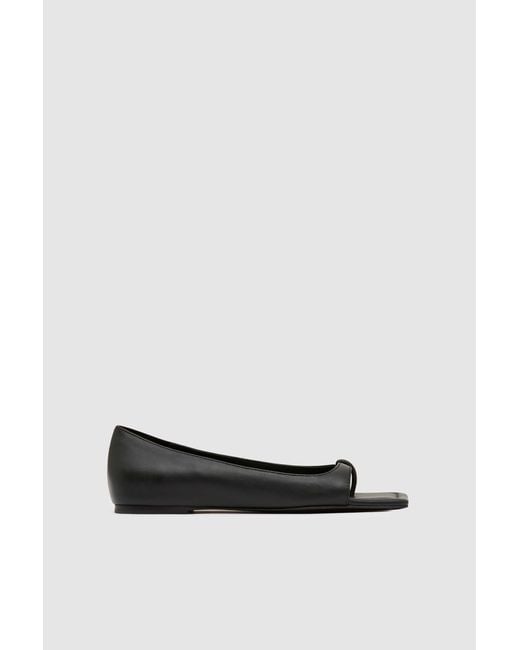 St. Agni White 90S Square Toe Flat