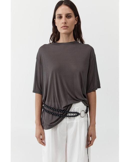 St. Agni Brown Fine Jersey Relaxed Tee