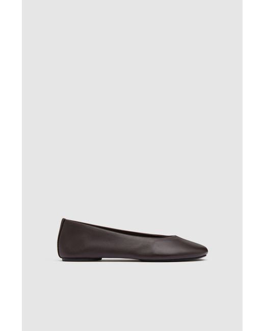 St. Agni White Low Scoop Ballet Flat