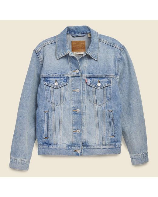 Levi's Premium Denim Ex-boyfriend Trucker Jacket - For Real in Blue | Lyst