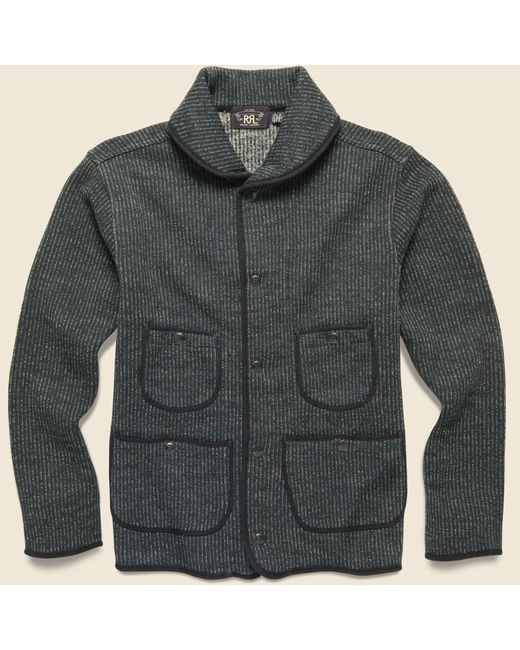 RRL Cotton Shawl Shirt Jacket - Black 