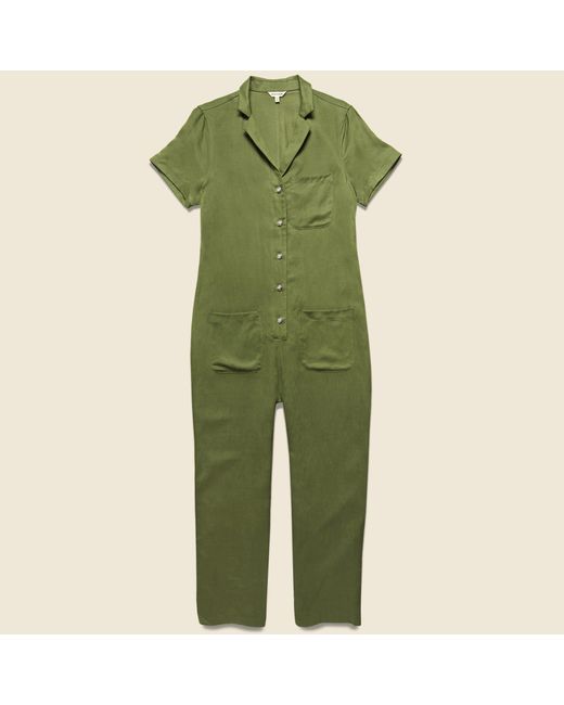olive green polo jumpsuit