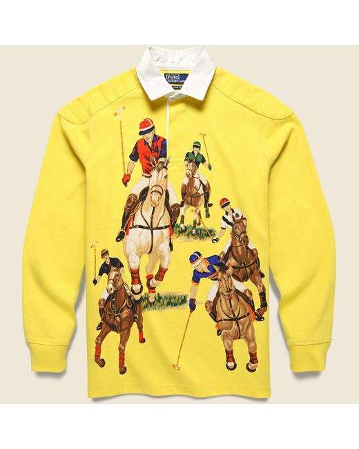 Polo Ralph Lauren Five Horseman Rugby Polo - Fall Yellow for Men | Lyst