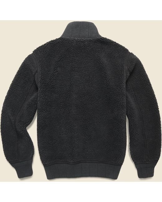 RRL Fleece Sherpa Car Coat - Black for 