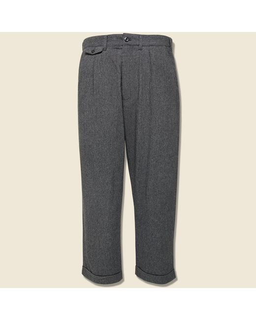 Alex Mill Italian Wool Pleated Pant Charcoal in Gray for Men Lyst