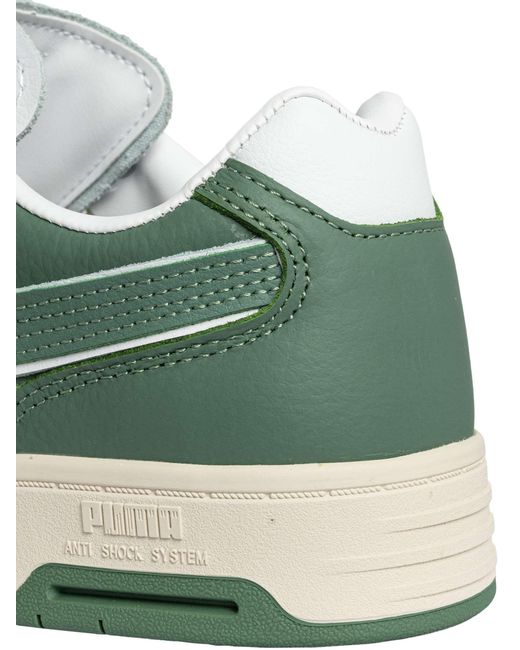 PUMA Green Slipstream Lo Vintage Leather Trainers for men