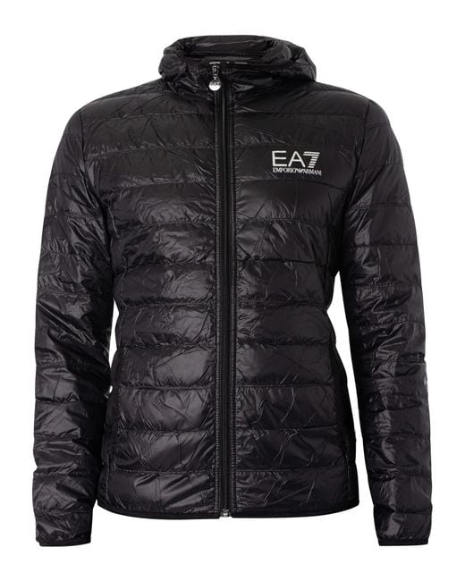 EA7 Black Down Jacket for men