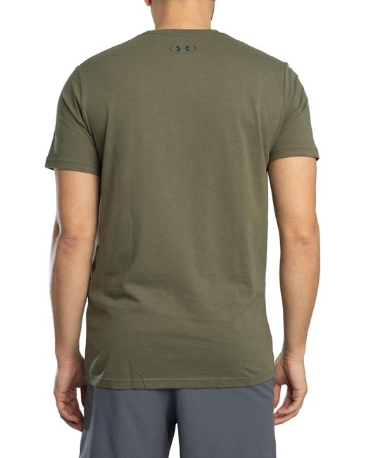 Under Armour Green Loose Left Chest Logo T-shirt for men