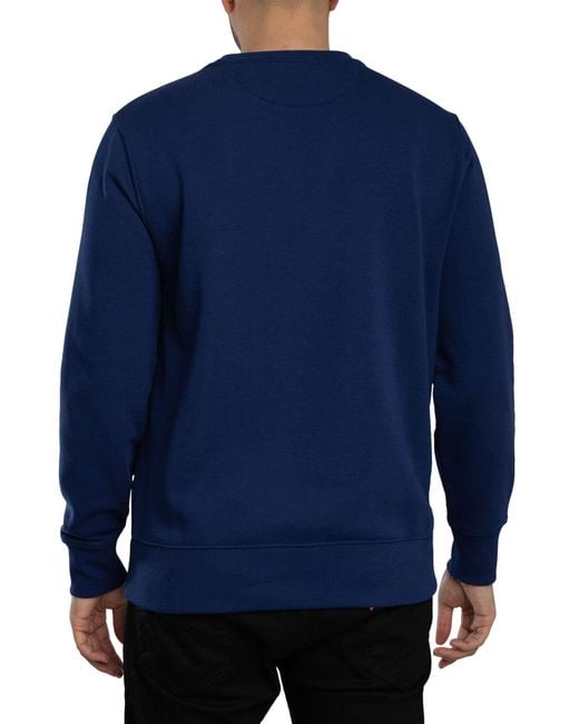 Gant Blue Regular Shield Sweatshirt for men