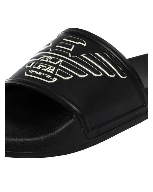 Emporio Armani Black Scarpe Slider for men