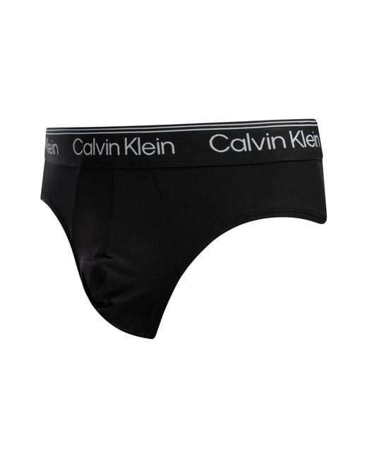 Calvin Klein Black 3 Pack Microfiber Stretch Hip Briefs for men