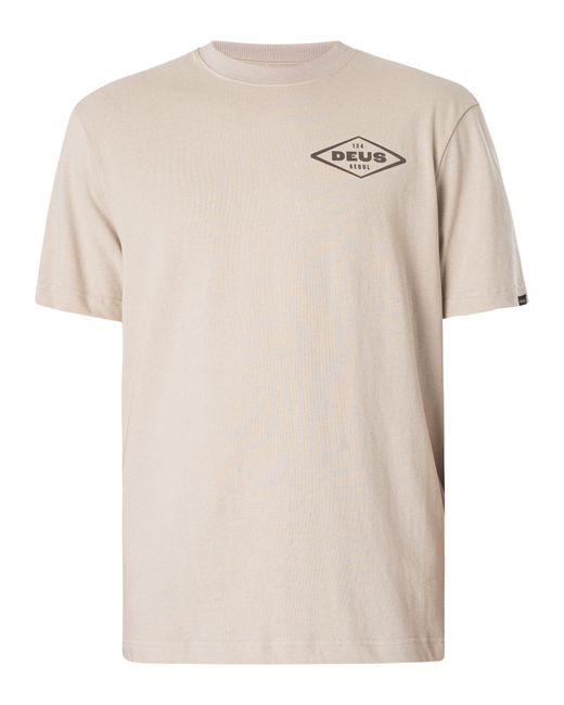 Deus Ex Machina Gray Old Customs T-shirt for men