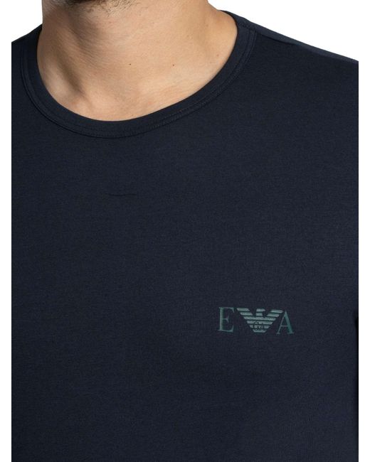 Emporio Armani Green 2 Pack Lounge Crew Neck Fitted T-shirt for men