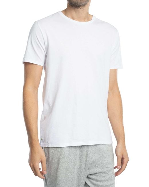 Lacoste Black 3 Pack Crew Lounge T-shirts for men