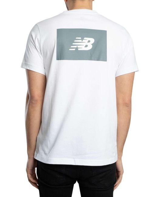 New Balance White Box Logo T-shirt for men