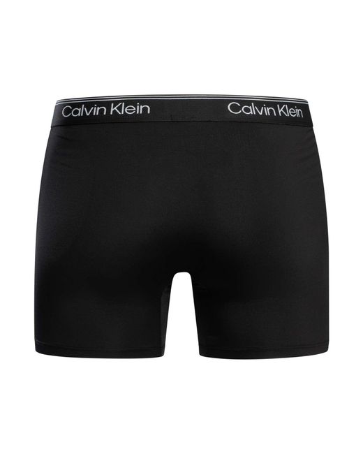 Calvin Klein Black 5 Pack Microfiber Stretch Boxer Briefs for men