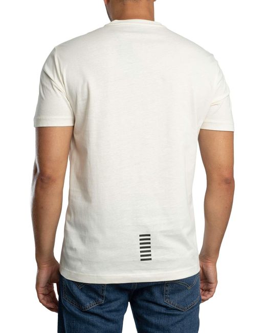 EA7 White Chest Logo T-shirt for men