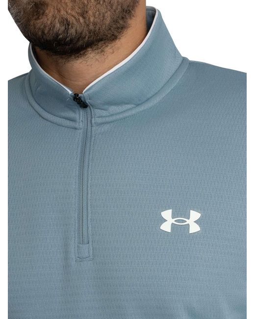 Under Armour Blue Golf Matchplay Zip Top for men