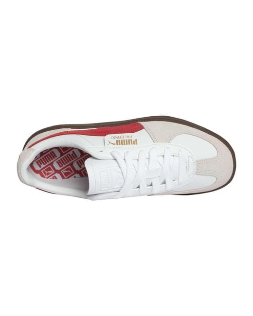 PUMA White Palermo Leather Trainers for men