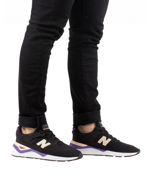 new balance black and pink x 90 trainers