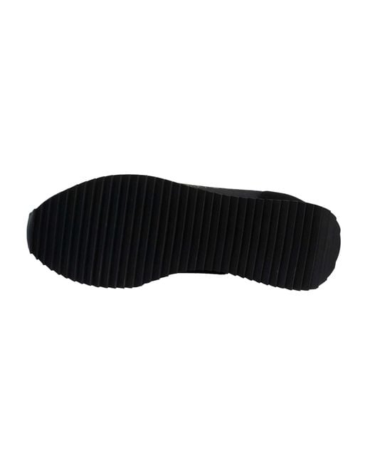 EA7 Black Big Logo Trainers for men