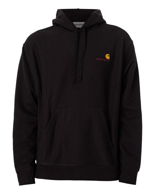 Carhartt Black Hooded American Script Sweatshirt for men