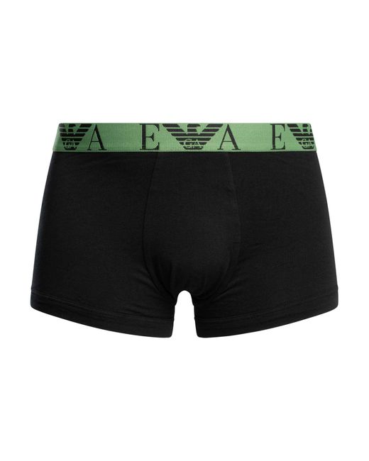 Emporio Armani Green 3 Pack Trunks for men