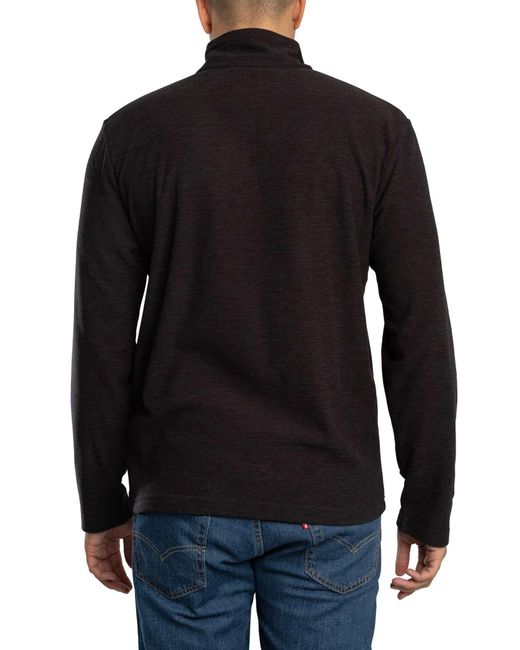Regatta Black Thompson Marl Half Zip Fleece for men