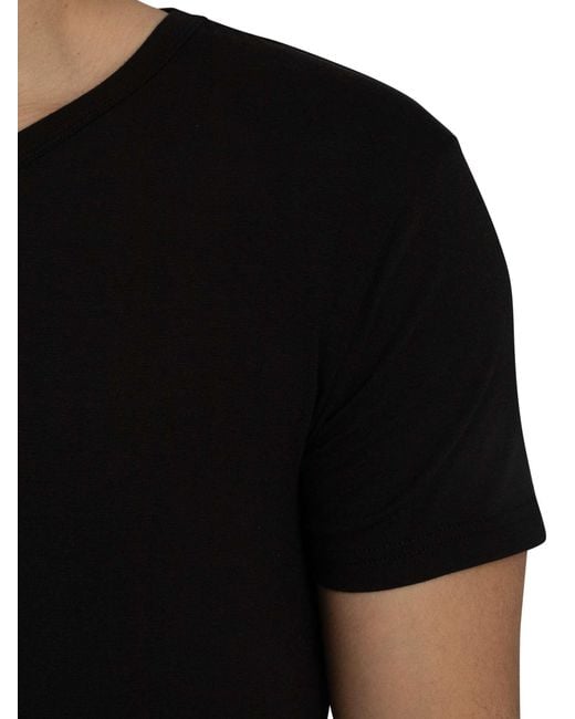 Lyle & Scott Black 3 Pack Basic Lounge V Neck T-shirt for men